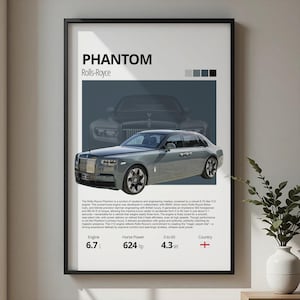 Phantom Rolls Royce Poster  Digital Download Poster Hyper Car Poster Super Car Print Art Print Poster  Home Decor Wall Decor