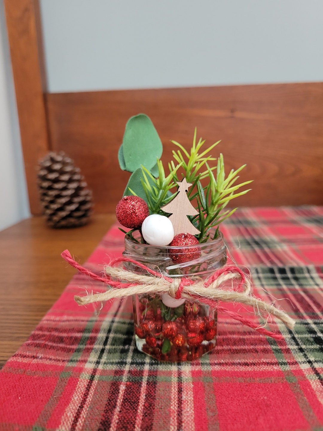 Mini Jam Jar Christmas Decoration Etsy