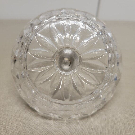 Vintage Round Clear Glass Crystal Daisy Diamond F… - image 5