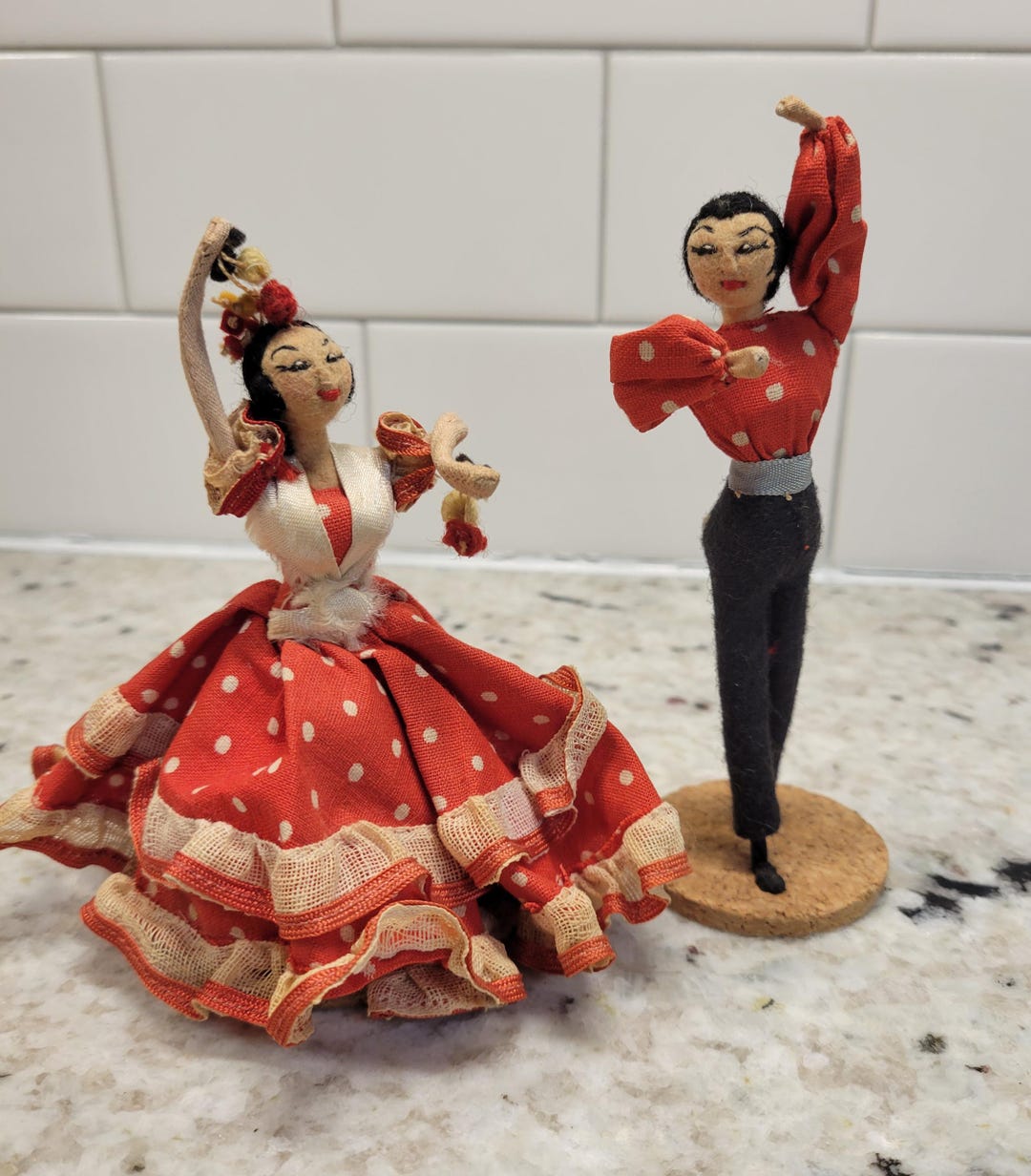 Small Canvas Clutch in Flamenco Folklore
