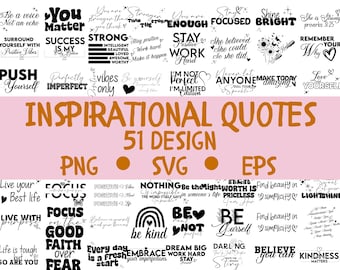 Inspirational SVG Bundle, Motivational Svg bundle, Positive SVG, Kindness Svg, Mental Health SVG Bundle, Silhouette, Cut Files for Cricut