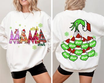 Personalized Kids Family Bundle Png, Custom Christmas Mama Kid Name Png, Gift For Mom, Christmas Shirt Design, Holiday Sublimation Design