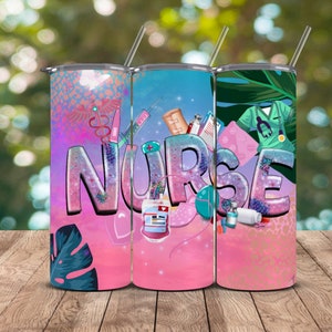 Nurse 20 oz skinny tumbler png, tumbler wrap png, western 20 oz tumbler designs, Nursing png, Nurse png, tumbler png download