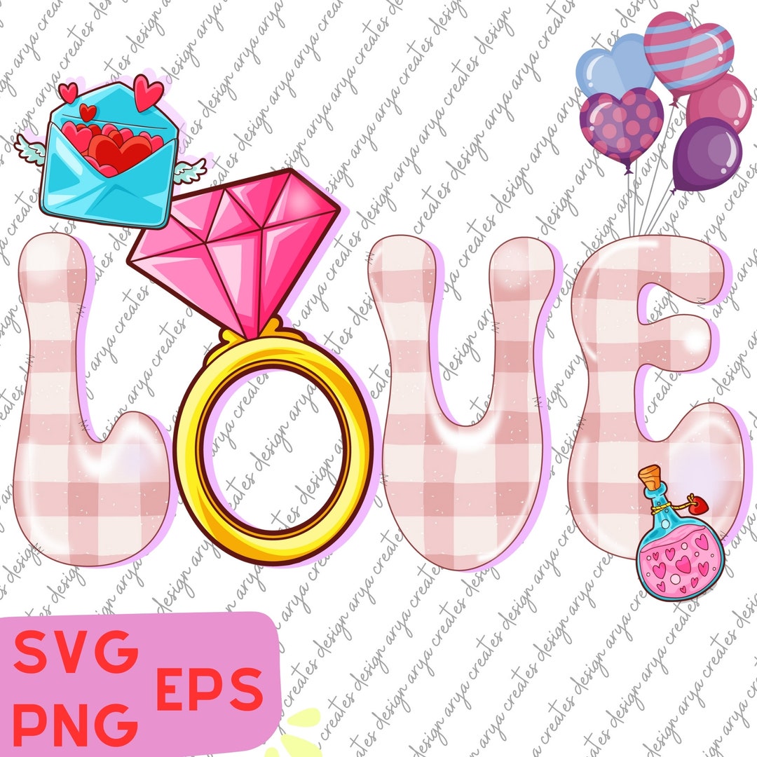 Valentine's Day Love Png Sublimation Design Download, Love Valentine ...
