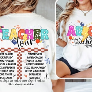 Retro Teacher Png, ABCD Teacher Tour Png, Back To School, End of Year Pnh, Teacher Gift, Kindergarten Teacher Png, Elementary School