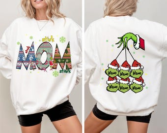 Personalized Kids Family Bundle Png, Custom Christmas Mama Kid Name Png, Gift For Mom, Christmas Shirt Design, Holiday Sublimation Design