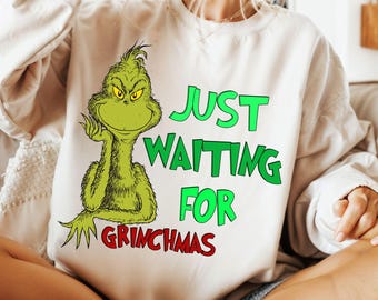 Funny Christmas PNG, Just Waiting For Christmas Png, Christmas Png, Funny Christmas png, Retro Christmas PNG, Christmas Sublimation Design