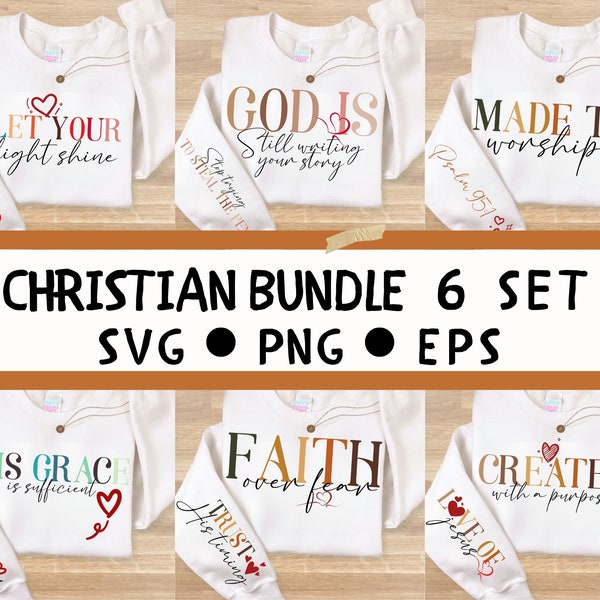 Boho christliches SVG-Png-Bundle, religiöses SVG, Ärmel-Sweatshirt-Design-Svg, Bibelvers-Svg, Psalm-Svg, Jesus-Svg, Gott-Svg, Glaube-Svg, Png