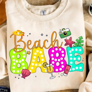 Beach Babe PNG, Summer sublimation, Summer png, Retro png, Sublimation Design, Digital Download, Women’s summer sublimation file