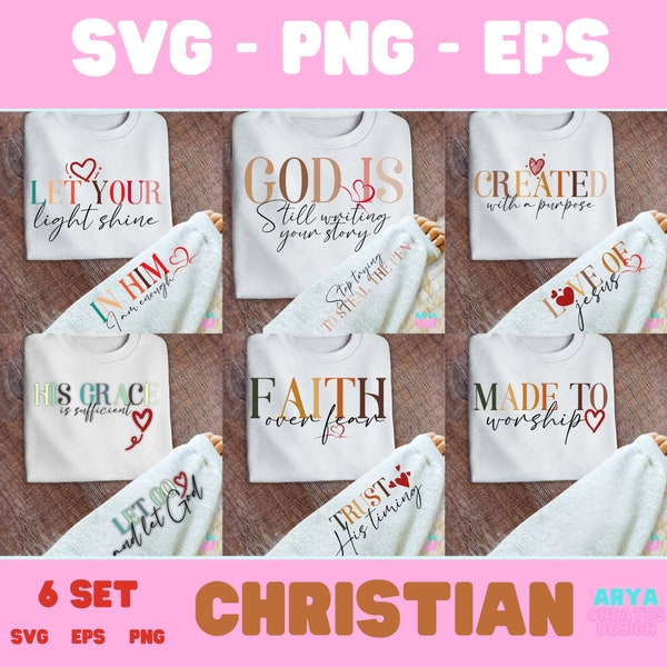 Boho Christian Svg Png Bundle, Religious svg, Sleeve Sweatshirt Design Svg, Bible Verse Svg, Psalm Svg, Jesus Svg, God Svg, Faith Svg, Png