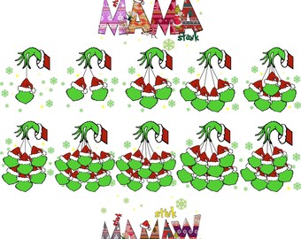 Personalized Kids Family Bundle Png, Custom Christmas Mama Kid Name Png, Gift For Mamaw, Christmas Shirt Design, Holiday Sublimation Design