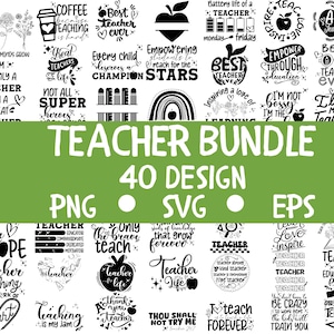 Teacher SVG Bundle, Teacher Quote Svg, Teacher Svg, School Svg, Teacher Life Svg, Back to School Svg, Teacher Appreciation Svg, Teach Love