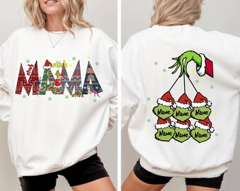 Personalized Kids Family Bundle Png, Custom Christmas Mama Kid Name Png, Gift For Mom, Christmas Shirt Design, Holiday Sublimation Design