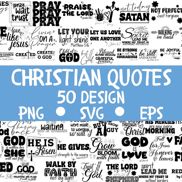 Christian Bundle SVG, Faith Bundle SVG, God svg, Jesus svg, Bible Verse Bundle, Religious SVG, Cricut Cut Files, Svg files for cricut