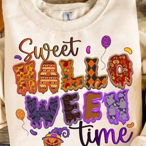 Sweet Halloween Time PNG, Halloween Time Png, Funny Halloween Sublimation Design, Retro Halloween Png, Halloween Shirt Design, Digital