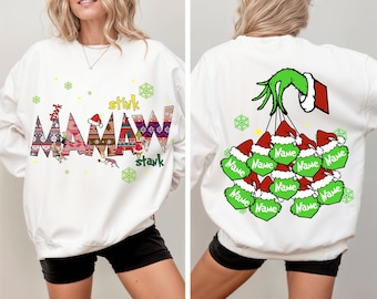 Personalized Kids Family Bundle Png, Custom Christmas Mamaw Kid Name Png, Gift For Mamaw, Christmas Shirt Design, Holiday Sublimation Design