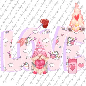 Valentines Day PNG Love png Love gnomes png Sublimation Design Couple shirt designHappy Valentine's Day Gnome Valentine Gnome PNG Digital