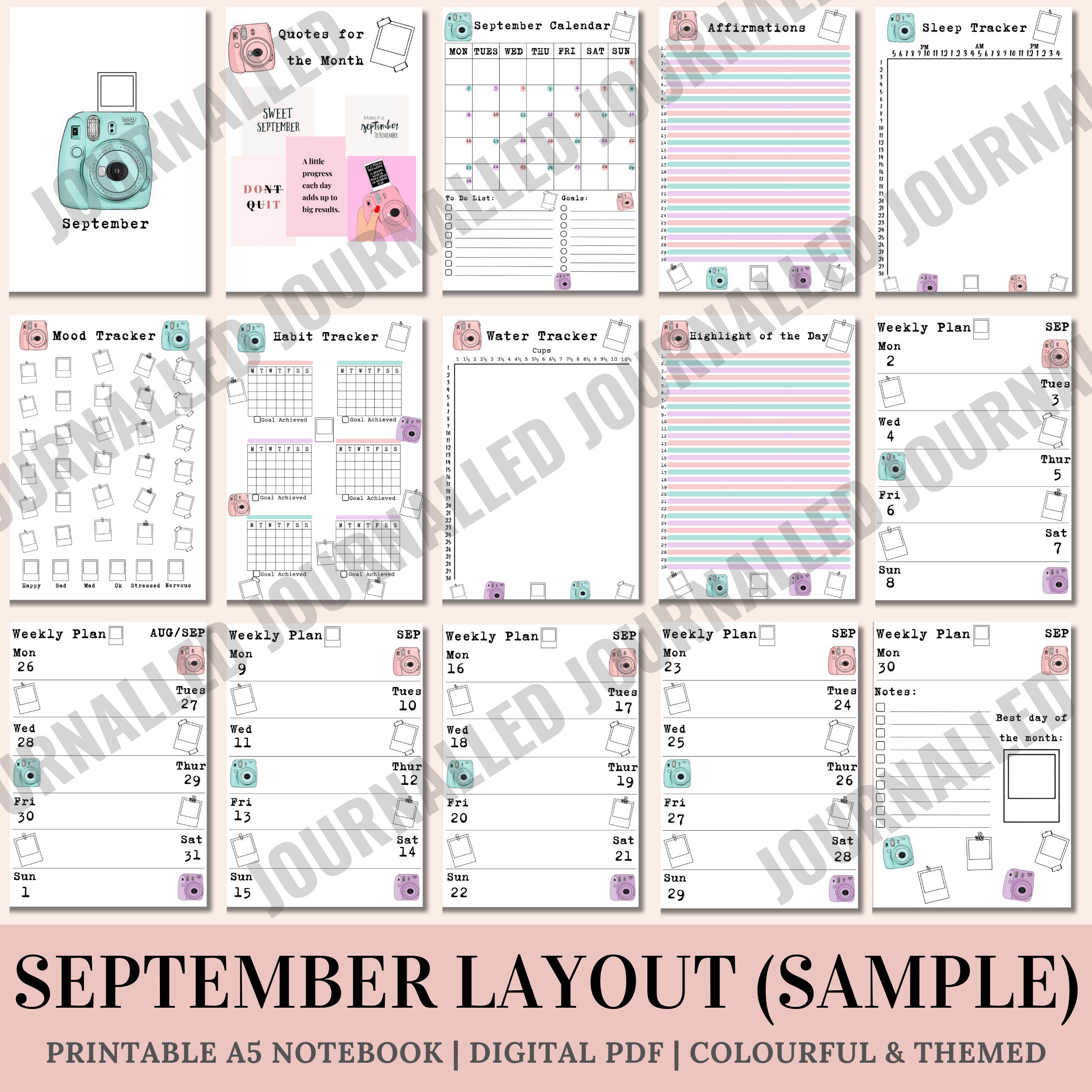 Digital and Printable Bullet Journal | 2024 Full Year Bundle | Monthly ...