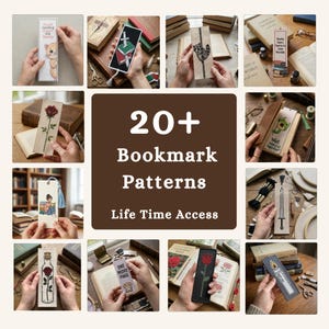 20+ Cross Stitch Bookmark Patterns Bundle | Funny Animals, Floral, Fantasy (Digital Download)