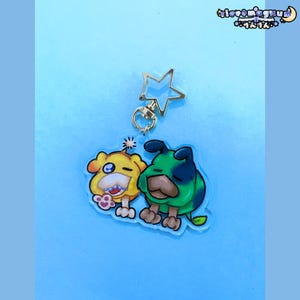 Pikmin 4 Space Dogs Oatchi and Moss Acrylic Charms