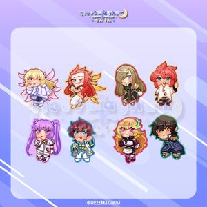 Tales of Series Characters Glitter Vinyl Stickers