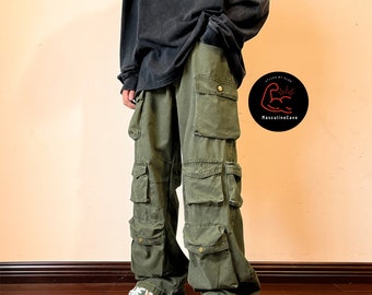 Loose-Fit Baggy Pants | Versatile Trousers | Multi Pocket Cargo Pants | Men's Fashion | Cozy Outfit