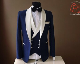 Men's Groom Suit | Outdoor Formal Set Clothes | Party Night Fashion Style