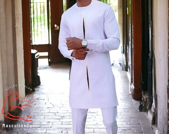 Long Sleeve Tops | Fitted Pants Apparel Set | Comfortable Wardrobe | Men Clothing