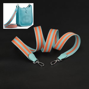 1inch width Canvas shoulder strap for Bleu saint cyr clemence leather evelyne Tpm bag
