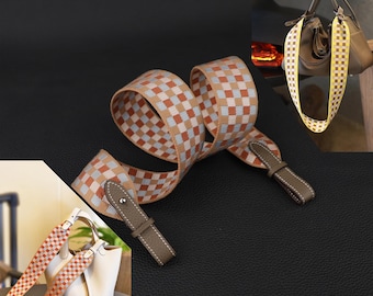 2.0 inch width canvas and togo leather loop crossbody strap for lindy bag,evelyne PM,GM and picotin handbag, Can be custom