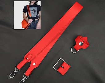 Togo Leather Bag Strap & Converter for Toile Bride-A-Brac