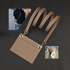 1,2 cm breiter Brieftaschenriemen aus Epsom Leder mit Einsatz Crossbody und Schulterriemen für Constance Compact Wallet, Epsom Portemonnaie