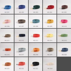 1 inch width Solid color canvas shoulder strapn for Evelyne bag , for Lindy bag ,24 colours avaliable , can be customized