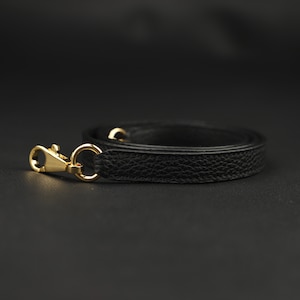 Handmade Togo Leather Kelly Bag Strap with Clasps