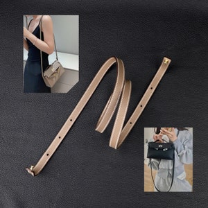 1,5 cm breite Leder Schultergurt für Kelly Pochette Tasche, Schulterriemen verwandeln Kelly Handtasche in eine Crossbody Tasche