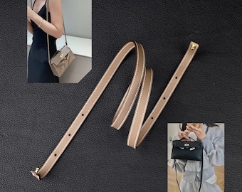 Axelrem i läder för Kelly Pochette-väska: Axelremsväska (1,5 cm bred)