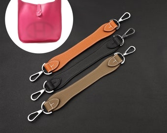 Handmade Togo Leather Bag Handle: Adjustable Crossbody Strap