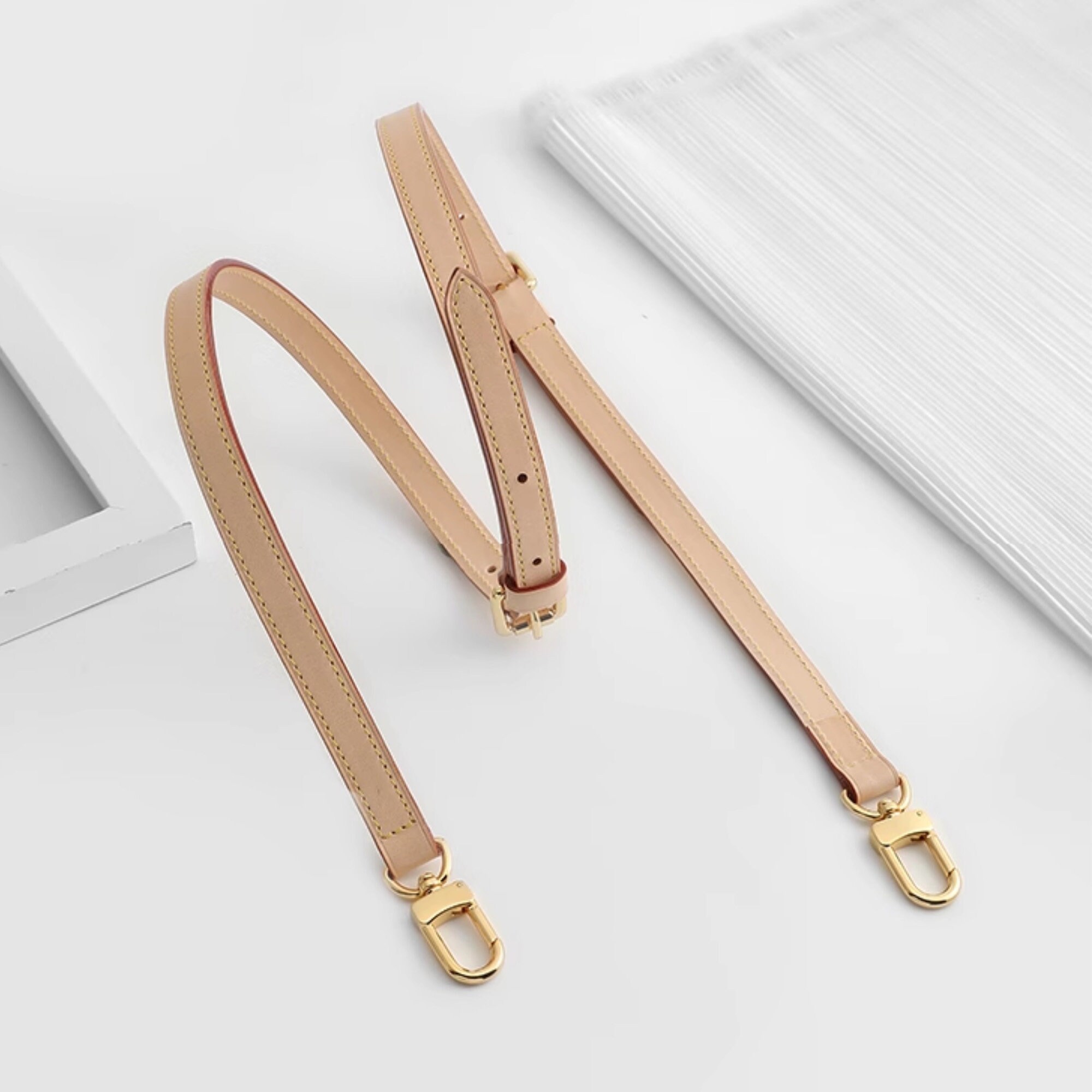 Vintage Handbag Replacement Strap – Vachetta Leather, Adjustable Crossbody Or Shoulder Length
