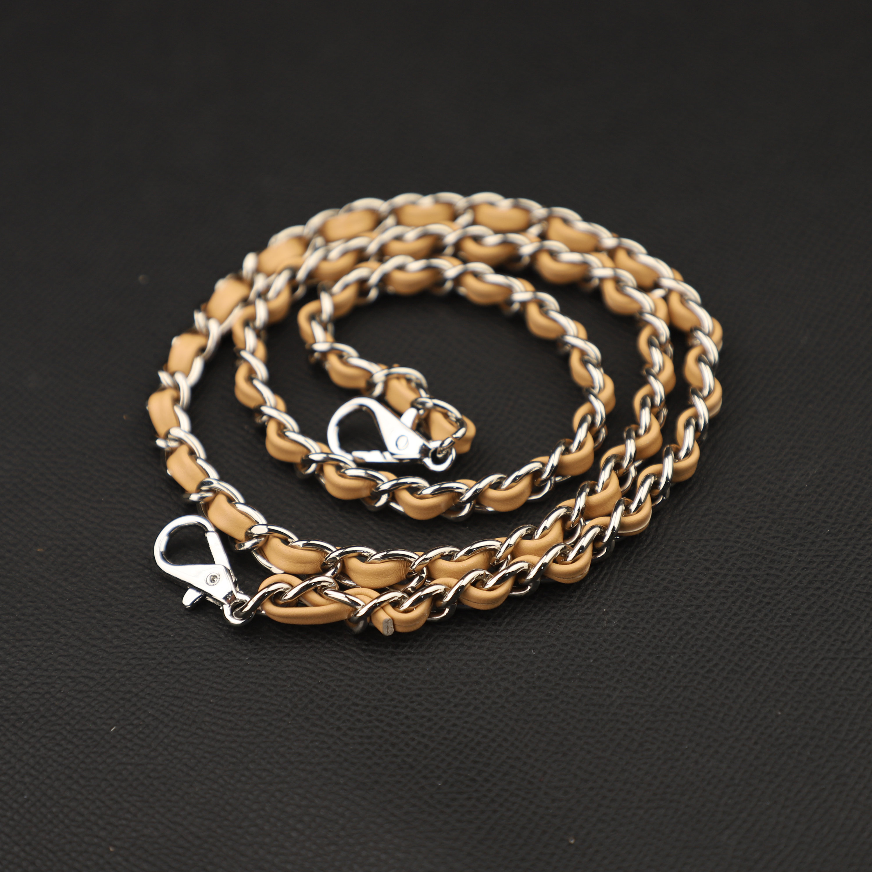 Leather & Metal Chain Bag Strap: Interchangeable Purse Strap - Etsy