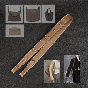 Peut inclure: Une bandouli&egrave;re en cuir marron avec des coutures blanches. La bandouli&egrave;re est r&eacute;glable et poss&egrave;de une fermeture &agrave; boucle. La bandouli&egrave;re convient &agrave; un sac &agrave; main ou &agrave; un sac fourre-tout.