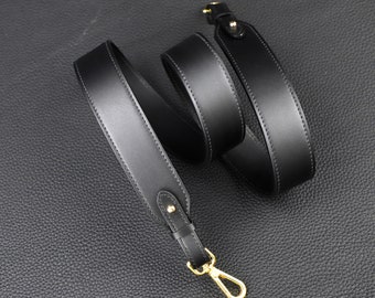 30mm black swift leather shoulder bag strap for women bags