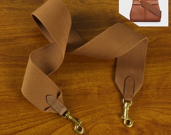 Short Strap in textile and calfskin leather,Shoulder carry,Cross-body carry,Two metallic hooks