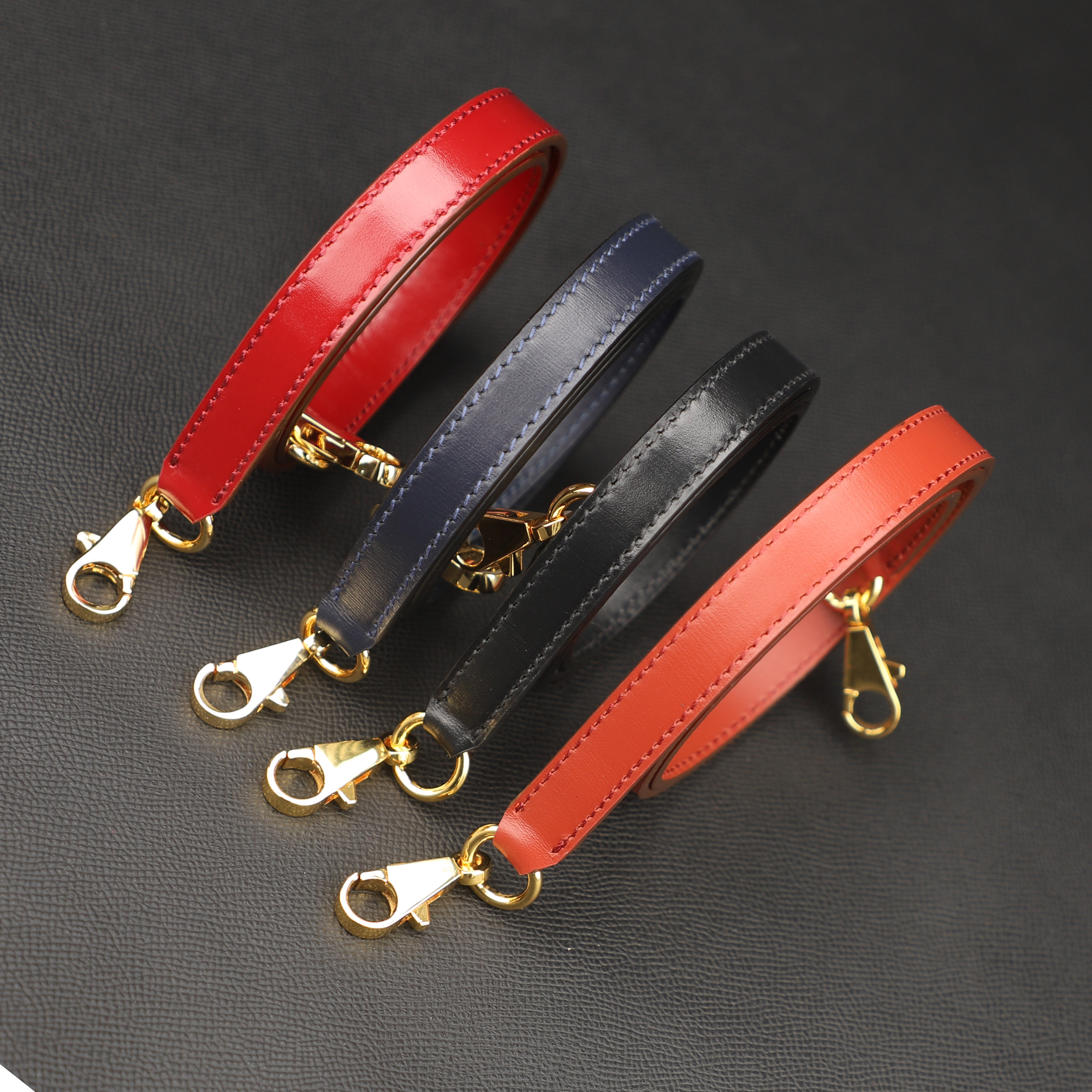 16mm Box Leather Bag Strap With Kelly Clasps: Crossbody
