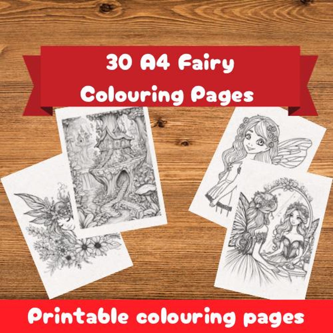 30 Magical Fairy Coloring Pages for Kids and Adults | Printable PDF ...