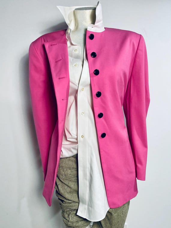 ESCADA ピンク ダブルブレストジャケット 36 Pink vintage escada blazer - Gem