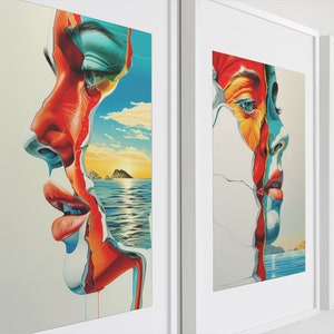 Dreamscape Portrait Collection: Surreal Abstract Art Prints - High-Resolution Digital Download