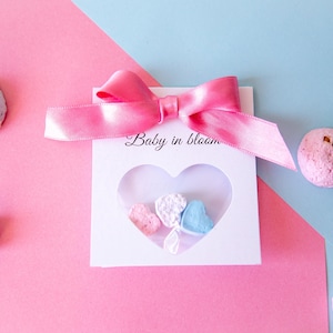Cœurs à planter dans un sac avec carte personnalisée - cadeaux de naissance, papier avec graines de fleurs sauvages - cadeaux de fleurs - biodégradable durable