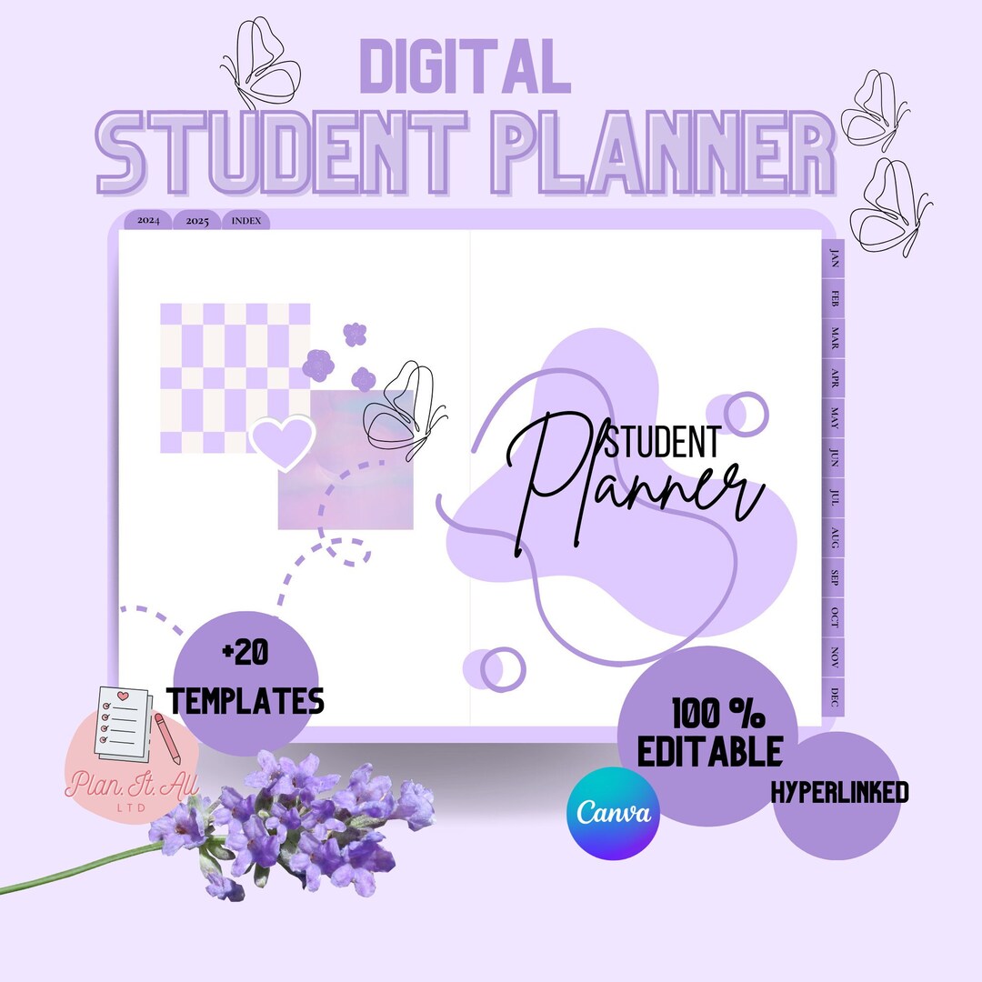 2024 2025 Student Digital Planner, Goodnotes Planner, iPad Planner