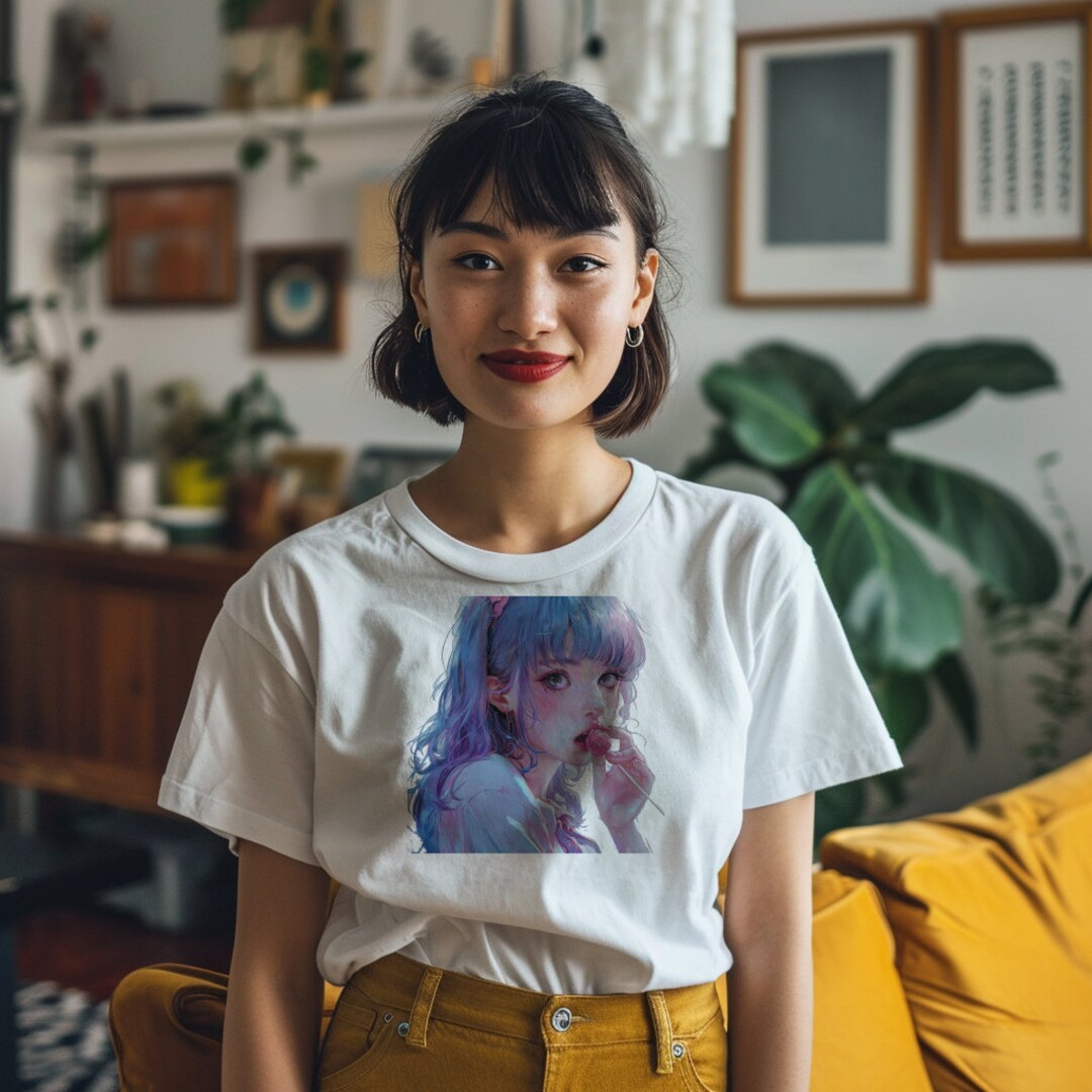 Anime Cropped Tee Pastel Goth, 90s Anime Grunge Aesthetic, Alt Anime