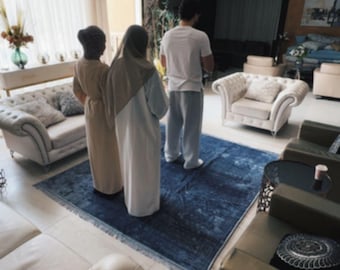 Islamic Prayer Rug Oversized Soft Thick Plush Mat - 6.5 ft x 7.5 ft